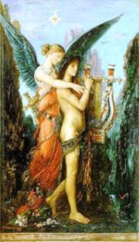 Hesiodo y la Musa, por Gustave Moreau. Museo de Orsay. Paris.jpg
