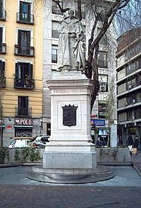 Monumento a Tirso de Molina Madrid 1943.jpg